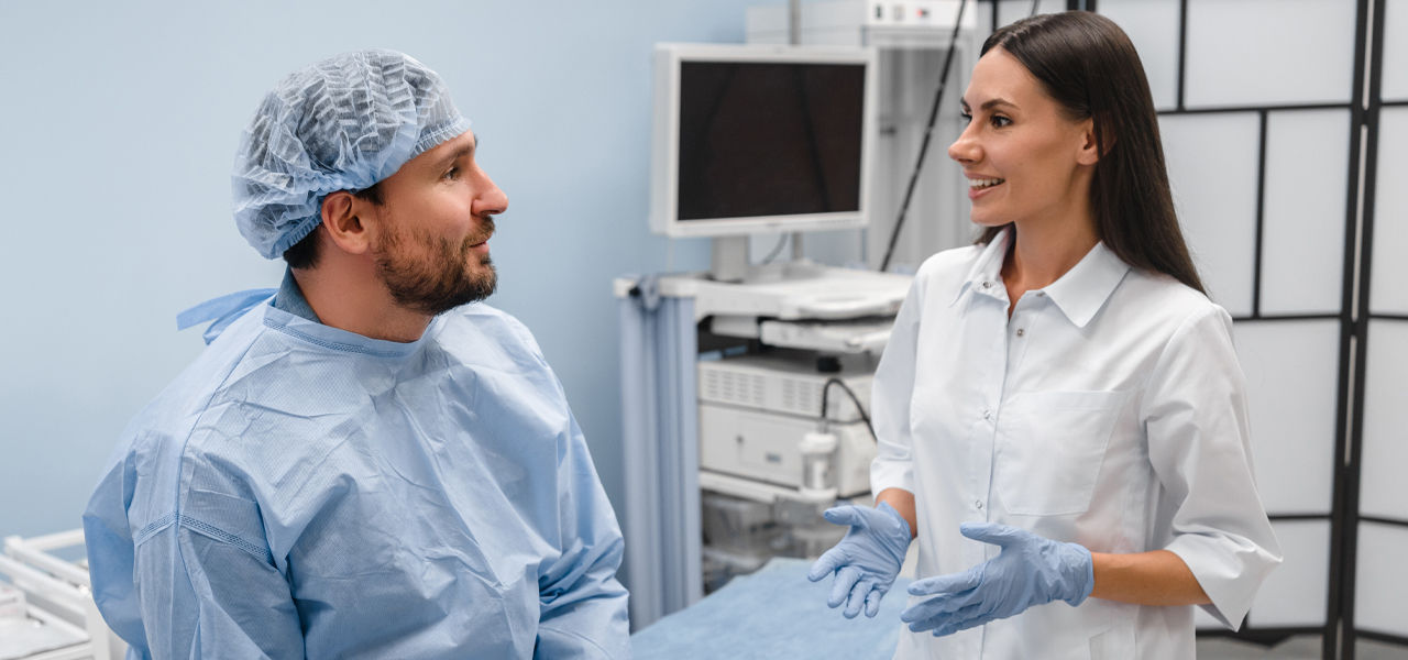 doctors discussing endoscopy prep